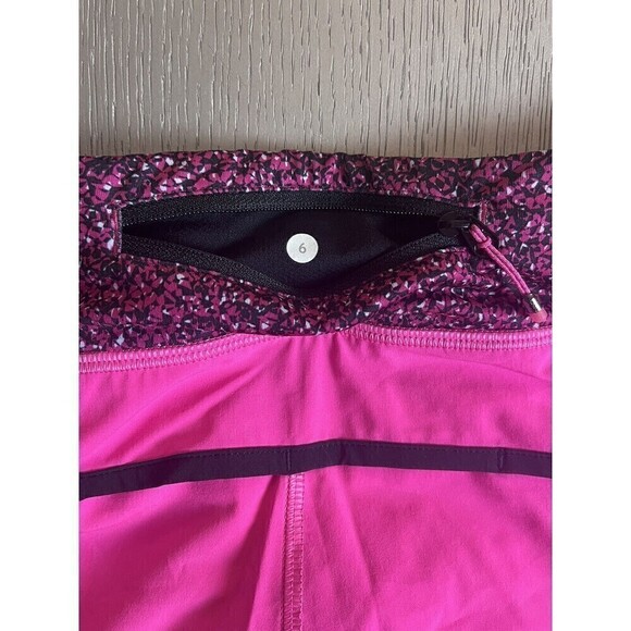 Lululemon Speed Shorts Raspberry Glow Light Pink Size 6 New 3" Inseam - Picture 3 of 5